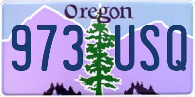 OR license plate 973USQ