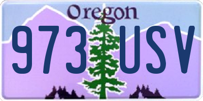 OR license plate 973USV