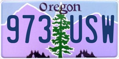 OR license plate 973USW