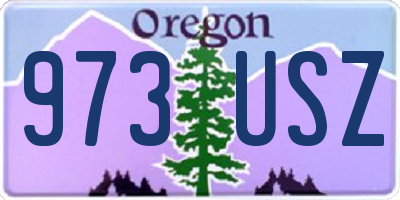 OR license plate 973USZ