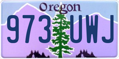 OR license plate 973UWJ