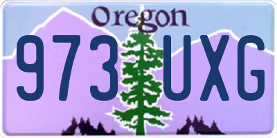 OR license plate 973UXG