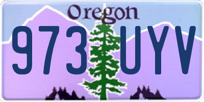 OR license plate 973UYV