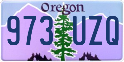 OR license plate 973UZQ