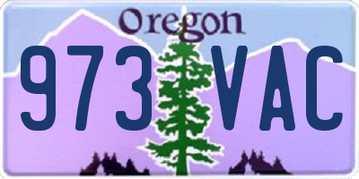 OR license plate 973VAC