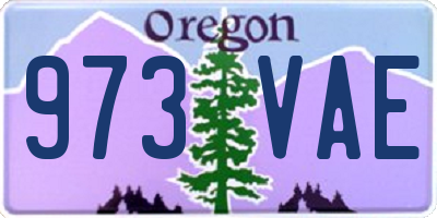 OR license plate 973VAE