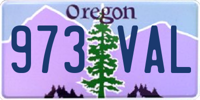 OR license plate 973VAL