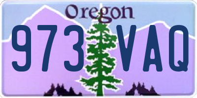 OR license plate 973VAQ