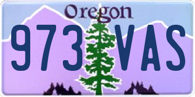 OR license plate 973VAS