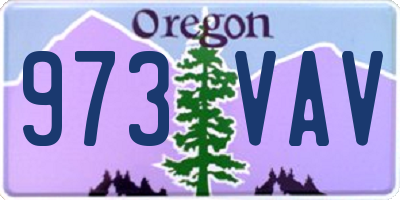 OR license plate 973VAV