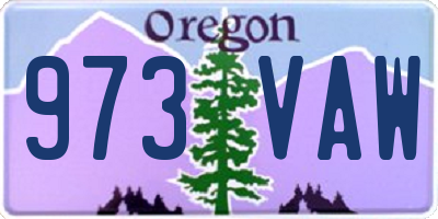 OR license plate 973VAW
