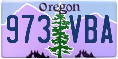 OR license plate 973VBA