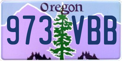 OR license plate 973VBB