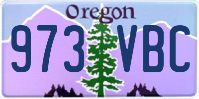 OR license plate 973VBC