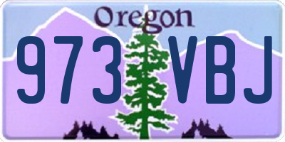 OR license plate 973VBJ