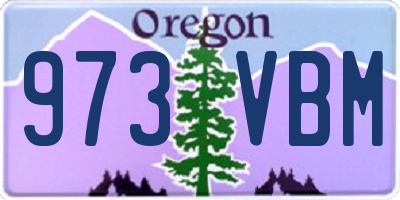 OR license plate 973VBM