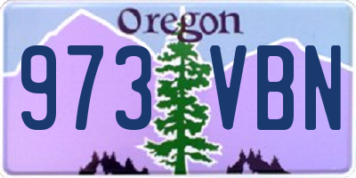 OR license plate 973VBN