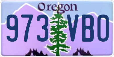 OR license plate 973VBO