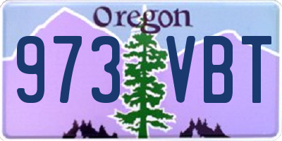 OR license plate 973VBT