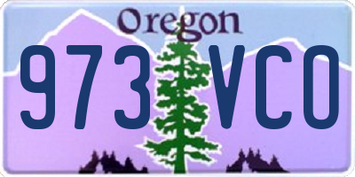 OR license plate 973VCO
