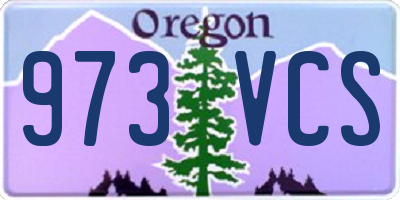 OR license plate 973VCS