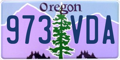 OR license plate 973VDA