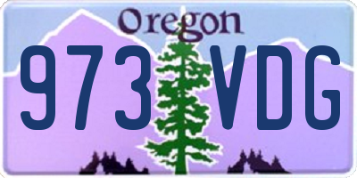 OR license plate 973VDG