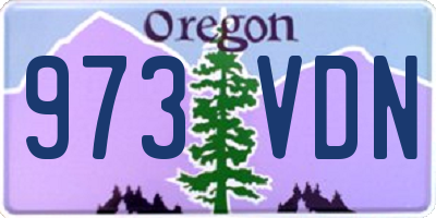 OR license plate 973VDN
