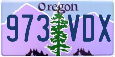 OR license plate 973VDX