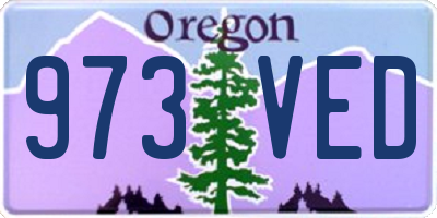 OR license plate 973VED