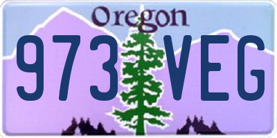 OR license plate 973VEG