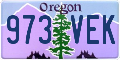 OR license plate 973VEK