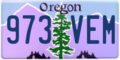 OR license plate 973VEM