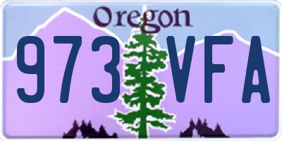 OR license plate 973VFA