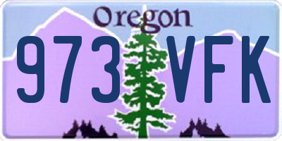 OR license plate 973VFK