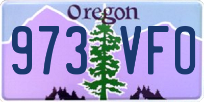 OR license plate 973VFO