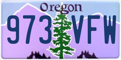 OR license plate 973VFW