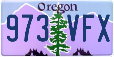 OR license plate 973VFX
