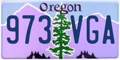 OR license plate 973VGA