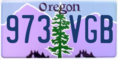 OR license plate 973VGB