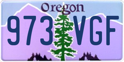 OR license plate 973VGF
