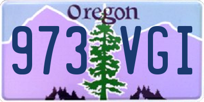 OR license plate 973VGI
