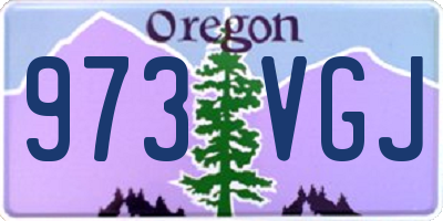 OR license plate 973VGJ