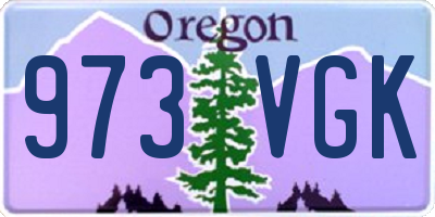 OR license plate 973VGK