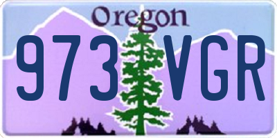 OR license plate 973VGR