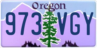 OR license plate 973VGY
