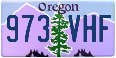 OR license plate 973VHF