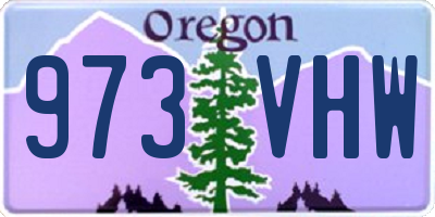 OR license plate 973VHW