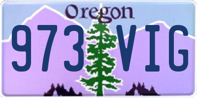 OR license plate 973VIG