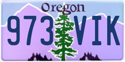 OR license plate 973VIK
